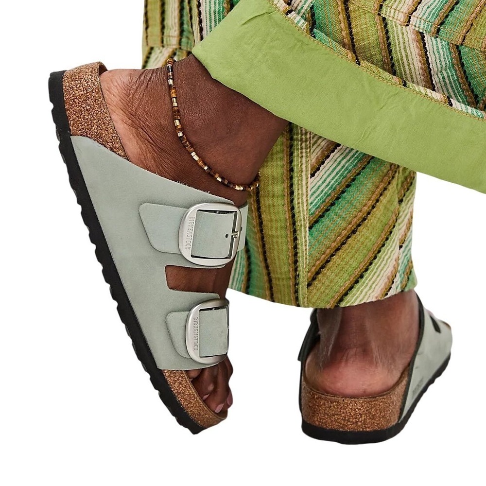 Birkenstock Arizona Pastel Green Two-Buckle Sandals